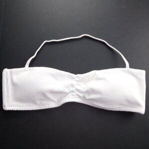 J. Crew Women's Scrunchie Sweetheart Bikini Top Size 2X White Convertible Swim